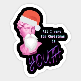 all i want for christmas is vaporwave Sticker